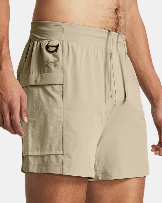 Men's UA Launch Trail 5" Shorts in Brown image number 4